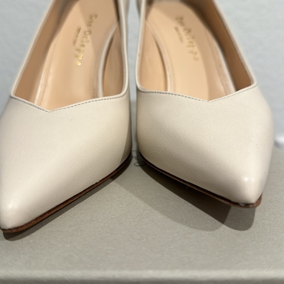 Ivory Leather Dee Ocleppo Wedge Pumps Size 6 - Picture 4 of 12